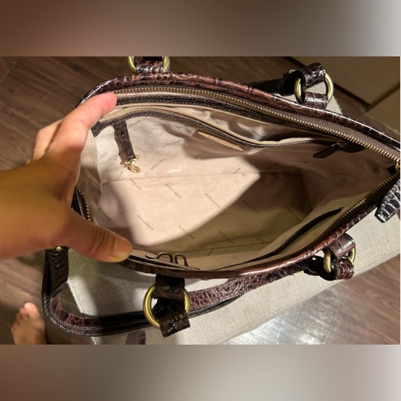 Brahmin Mini Asher Melbourne Embossed Leather Satchel - Picture 7 of 12